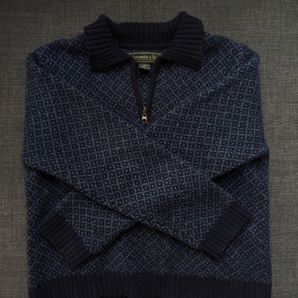 Vintage Abercrombie Wool Quarter Zip